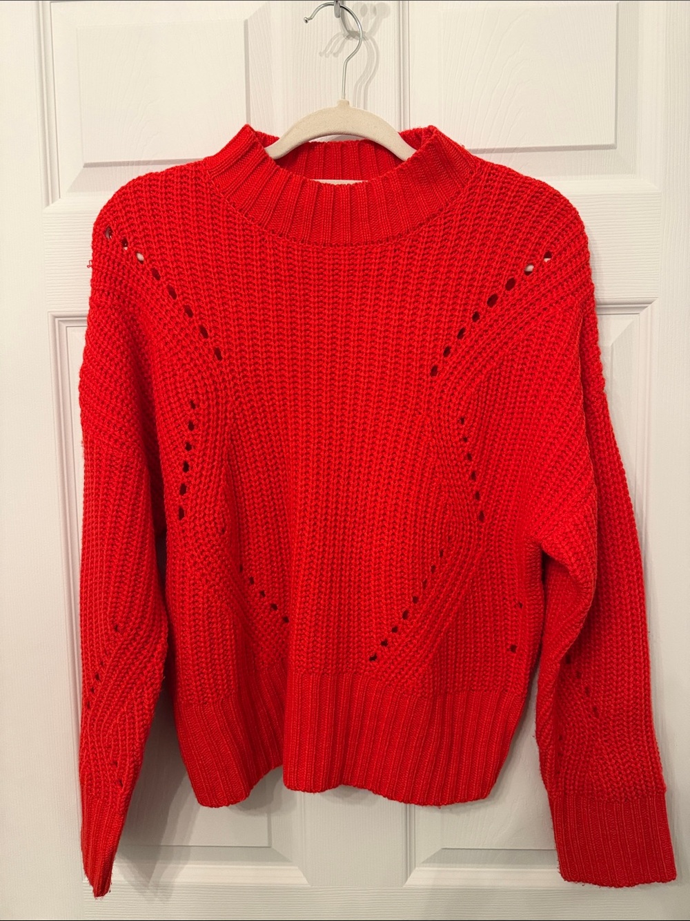 Moon & Madison | red knit mock neck sweater medium